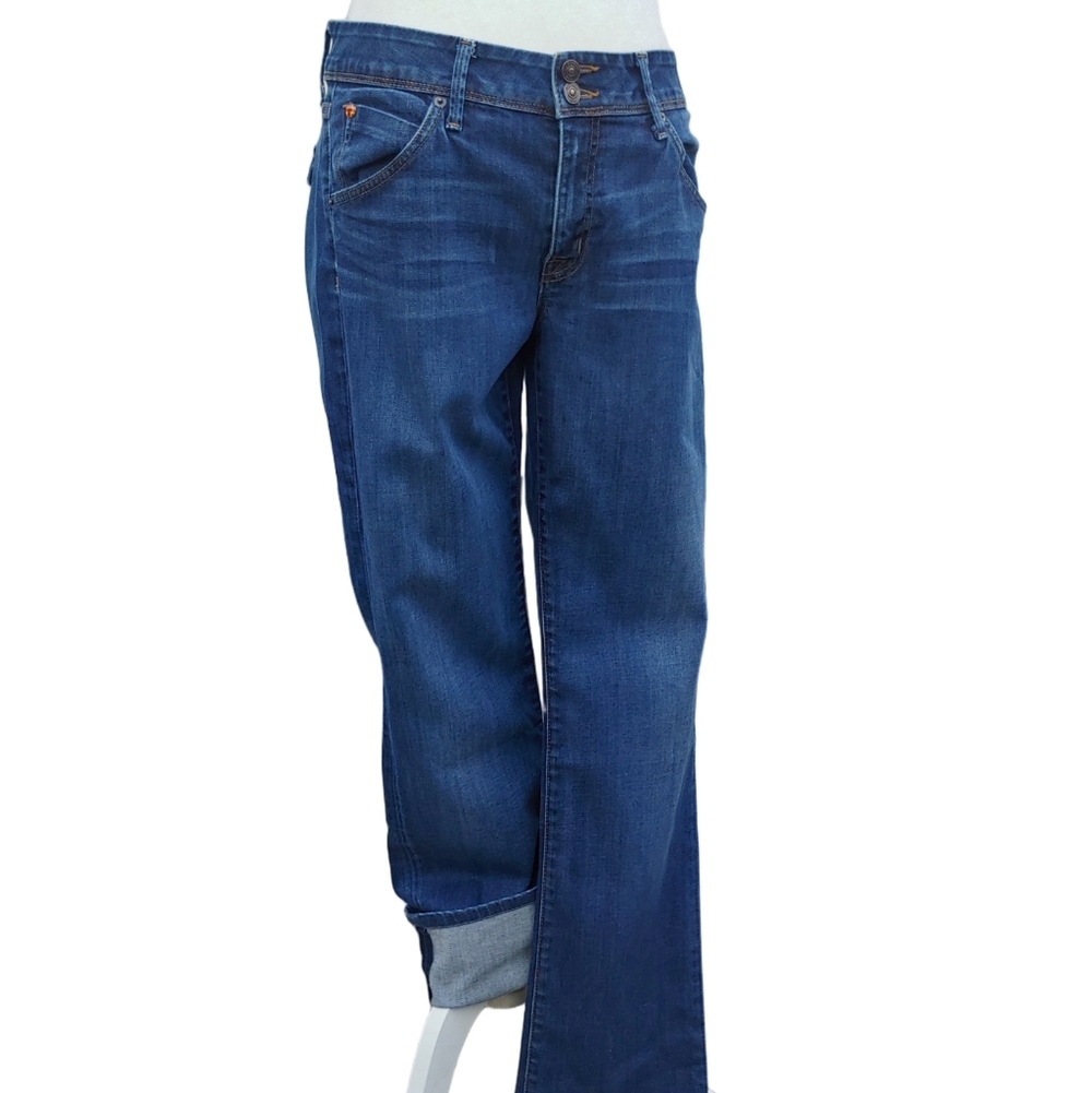 Hudson Flap Pocket Bootleg Blue Jeans Mid Wash Denim Women's size 30 - Picture 9 of 17